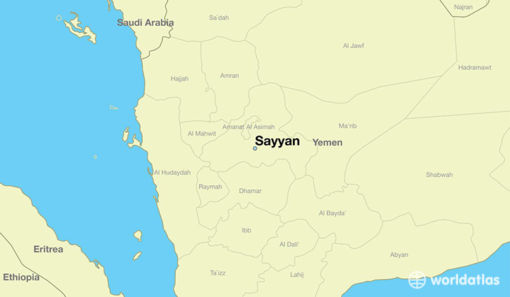 map showing the location of Sayyan