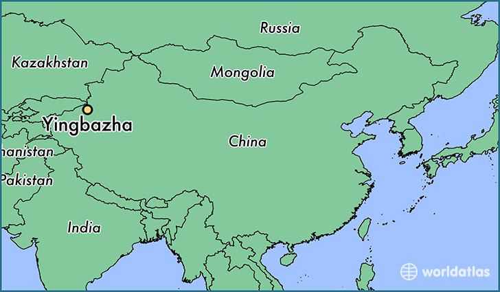 map showing the location of Yingbazha