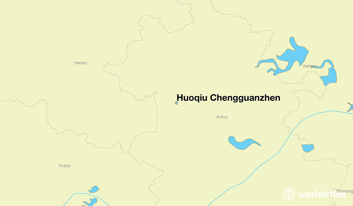 map showing the location of Huoqiu Chengguanzhen