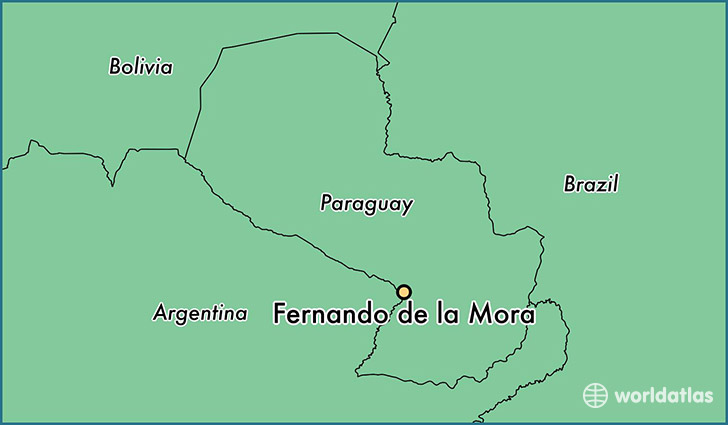 map showing the location of Fernando de la Mora