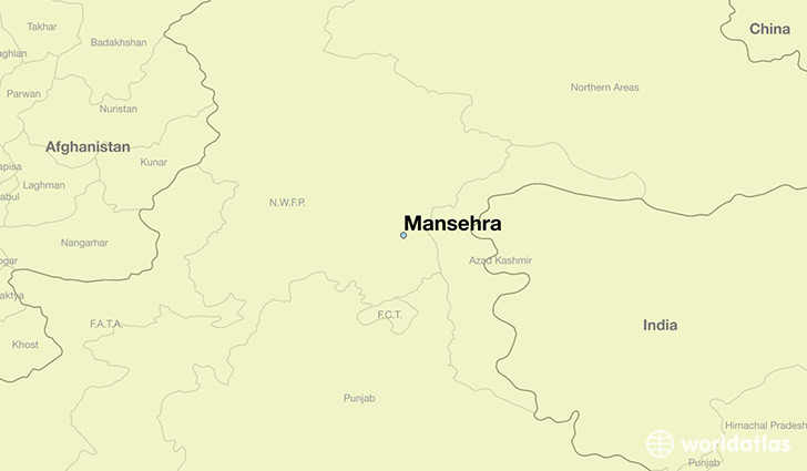 map showing the location of Mansehra