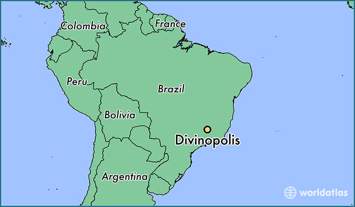 map showing the location of Divinopolis