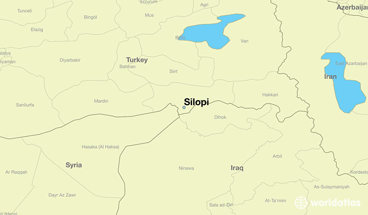 map showing the location of Silopi