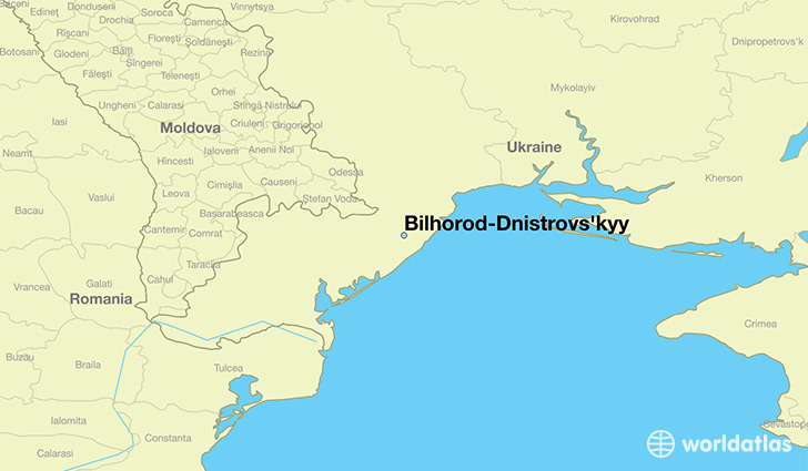 map showing the location of Bilhorod-Dnistrovs'kyy