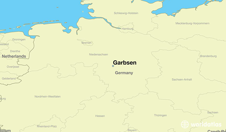 map showing the location of Garbsen