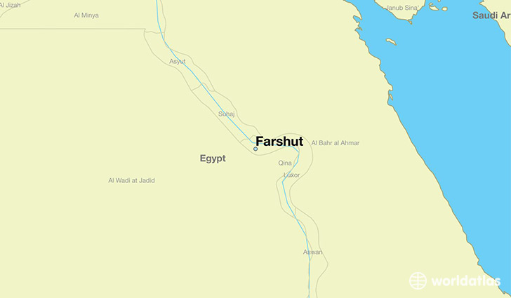 map showing the location of Farshut