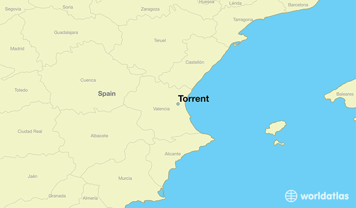 map showing the location of Torrent