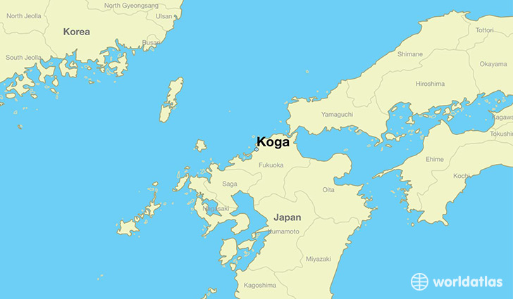 map showing the location of Koga