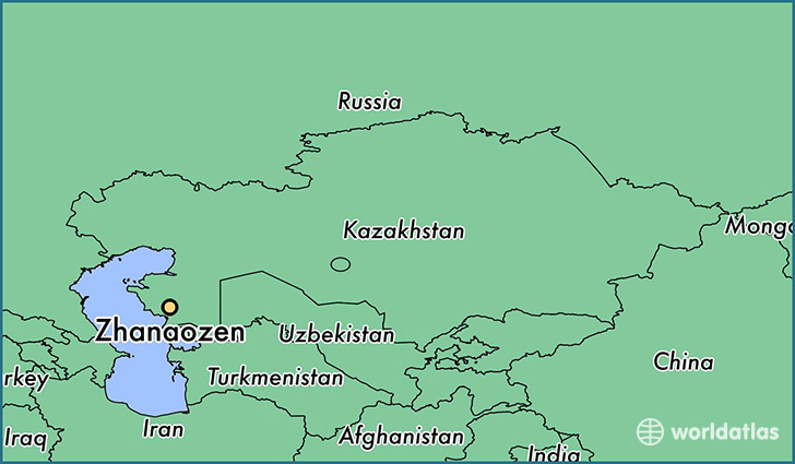 map showing the location of Zhanaozen