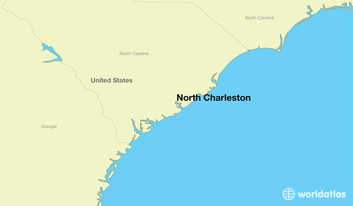 map showing the location of North Charleston