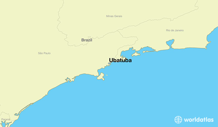 map showing the location of Ubatuba