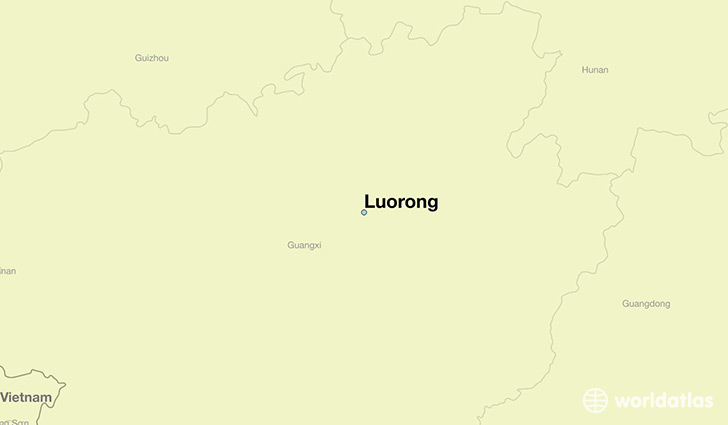 map showing the location of Luorong