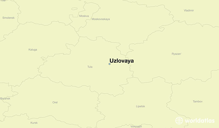 map showing the location of Uzlovaya