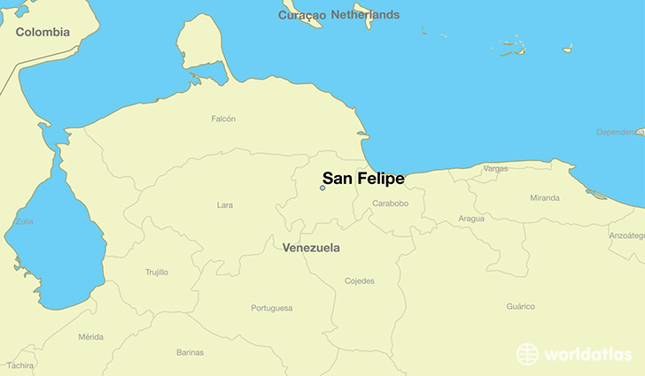 map showing the location of San Felipe