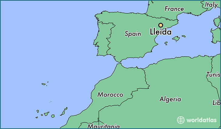 map showing the location of Lleida