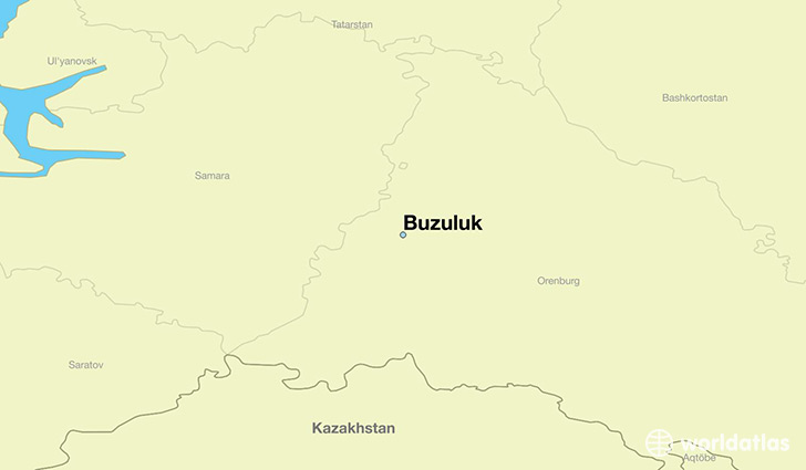 map showing the location of Buzuluk