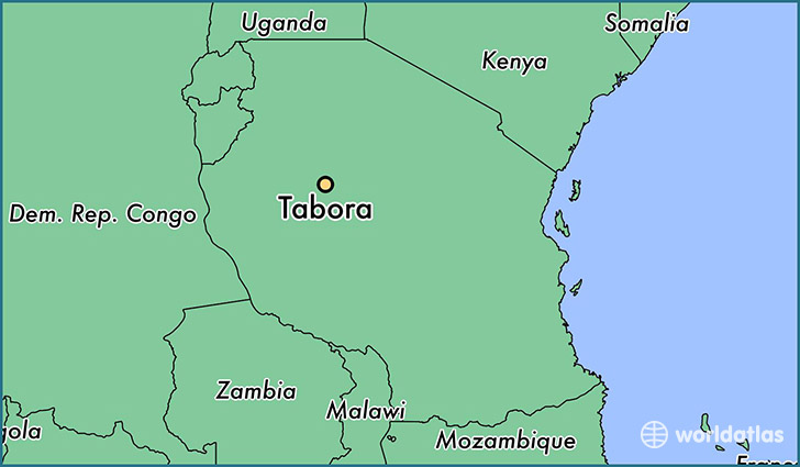 map showing the location of Tabora