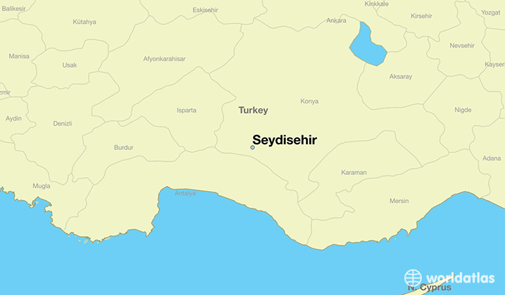 map showing the location of Seydisehir