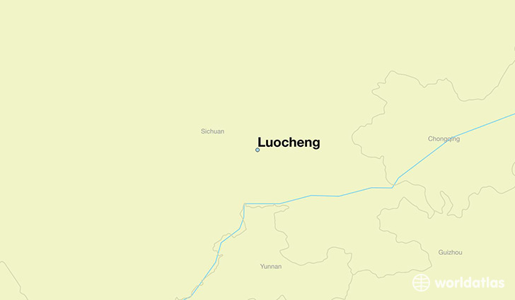 map showing the location of Luocheng