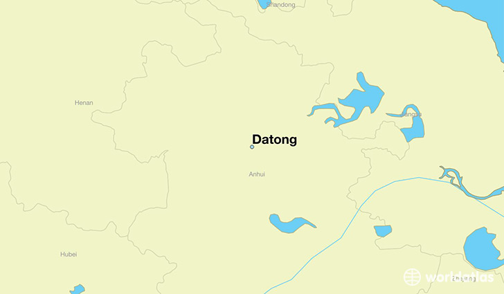 map showing the location of Datong