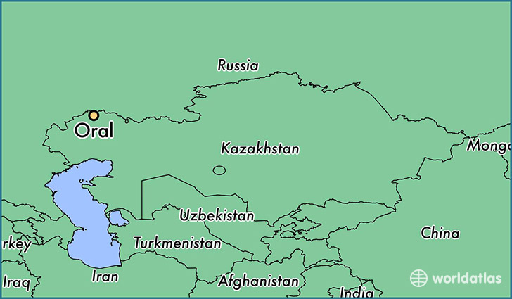 map showing the location of Oral