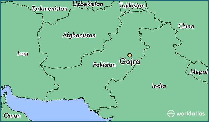 map showing the location of Gojra