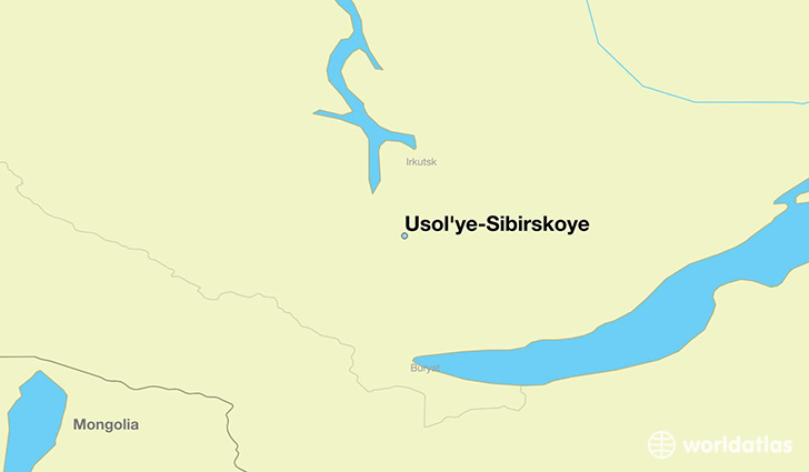 map showing the location of Usol'ye-Sibirskoye