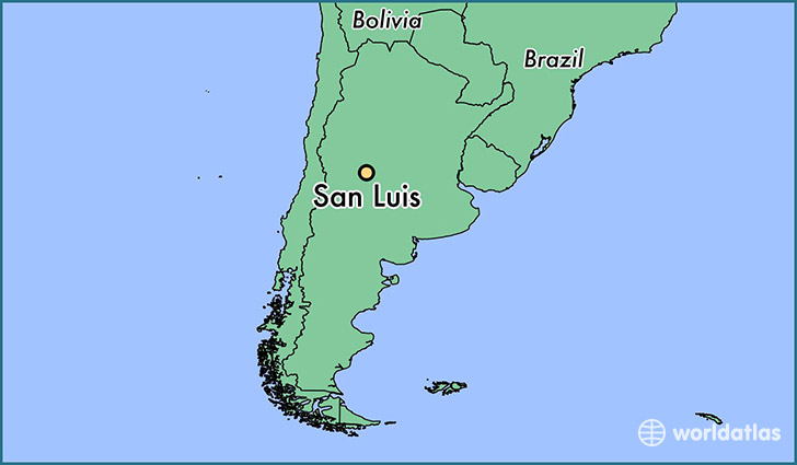 map showing the location of San Luis