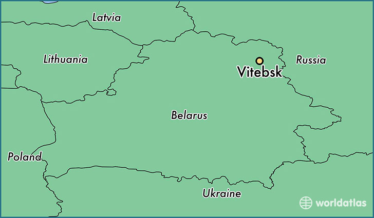 map showing the location of Vitebsk