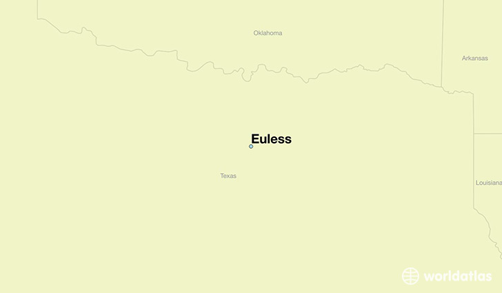 map showing the location of Euless