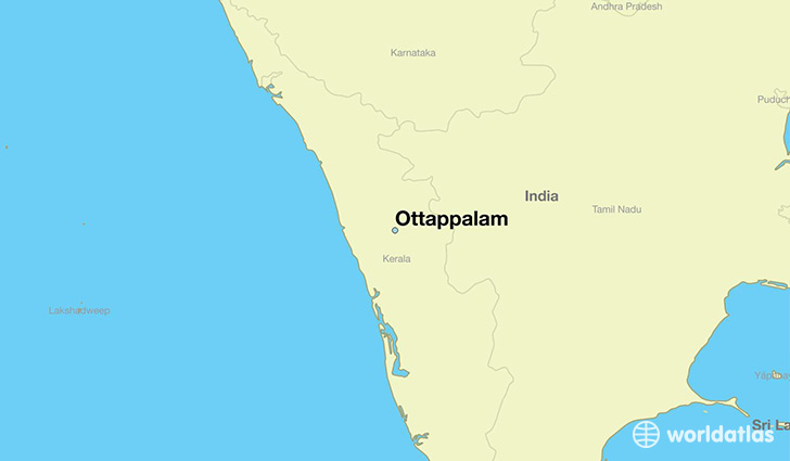 map showing the location of Ottappalam