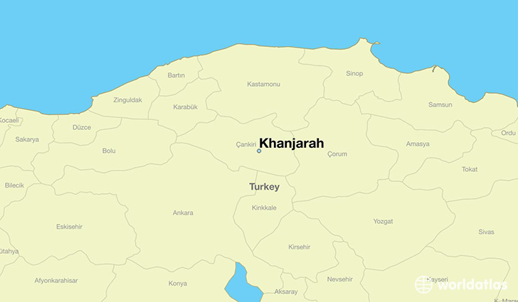 map showing the location of Khanjarah