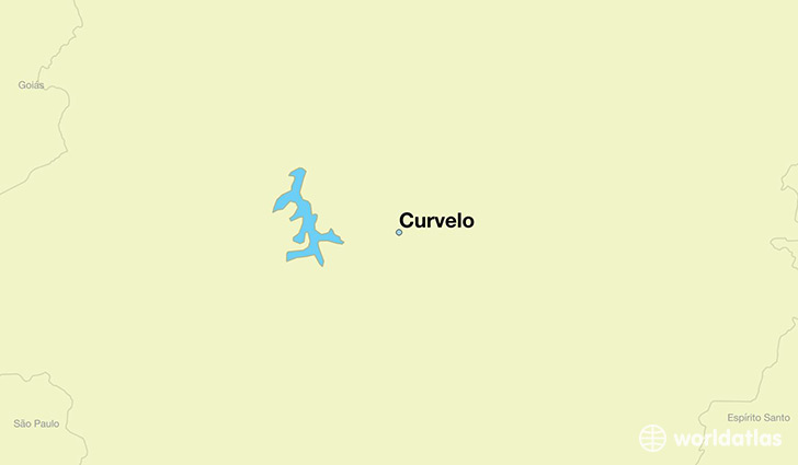 map showing the location of Curvelo