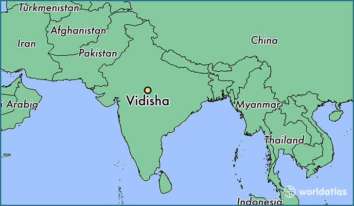 map showing the location of Vidisha