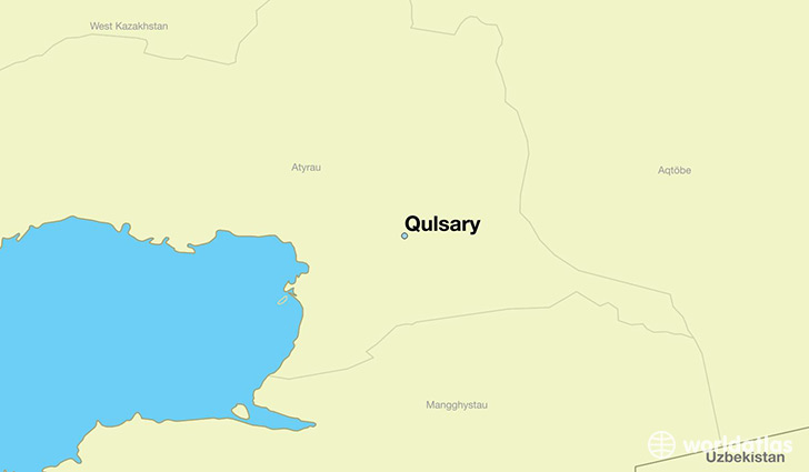 map showing the location of Qulsary