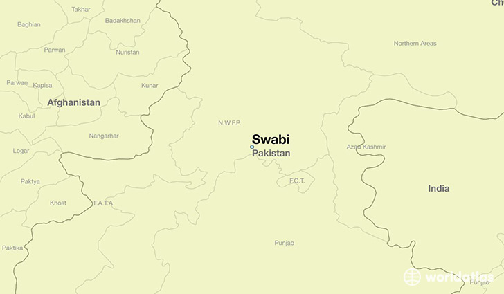 map showing the location of Swabi