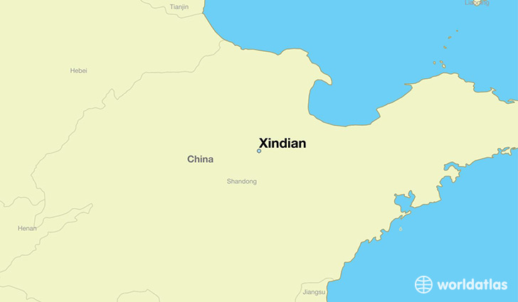 map showing the location of Xindian