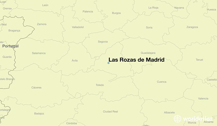 map showing the location of Las Rozas de Madrid