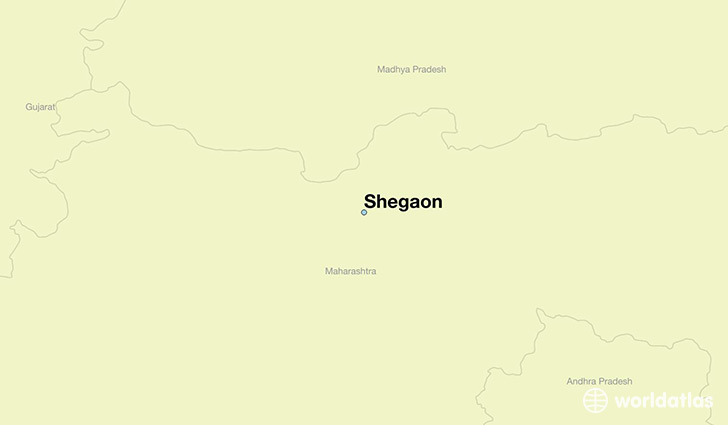 map showing the location of Shegaon