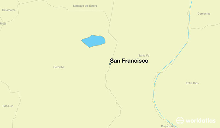 map showing the location of San Francisco