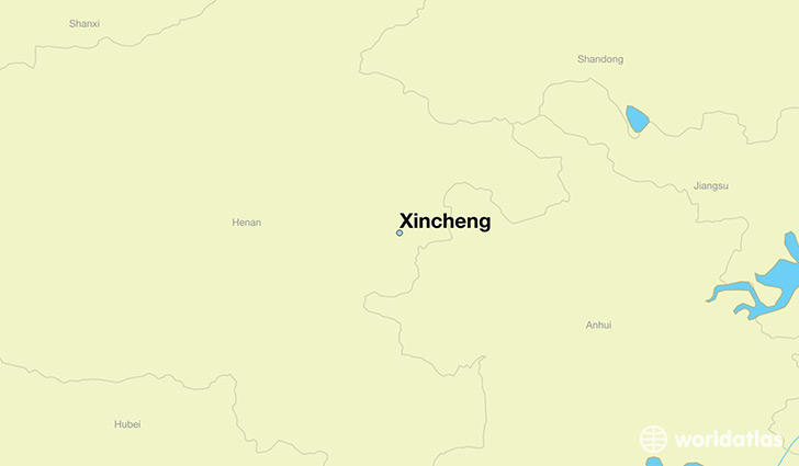 map showing the location of Xincheng