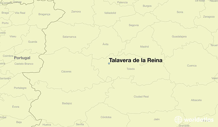 map showing the location of Talavera de la Reina