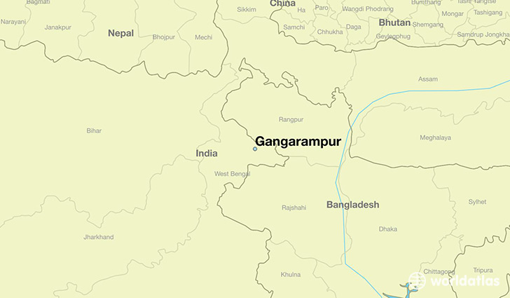 map showing the location of Gangarampur