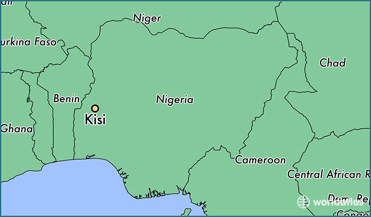 map showing the location of Kisi