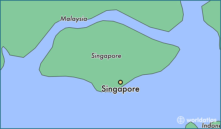 map showing the location of Singapore