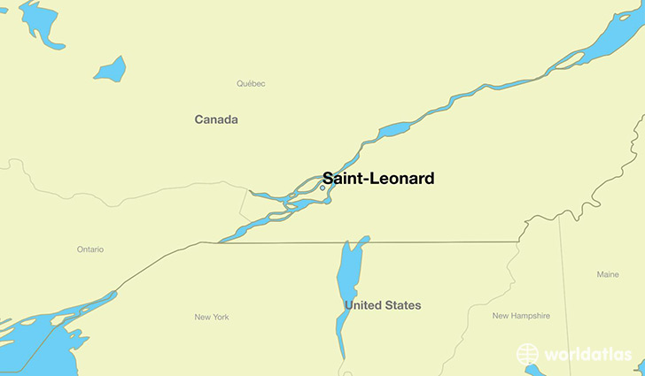 map showing the location of Saint-Leonard