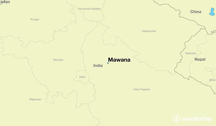 map showing the location of Mawana