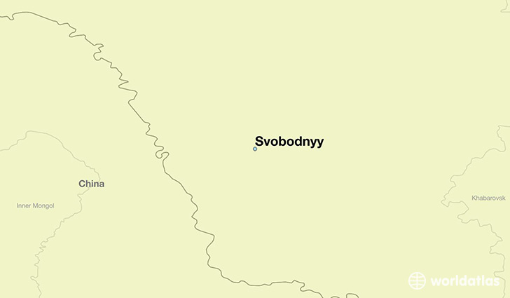 map showing the location of Svobodnyy