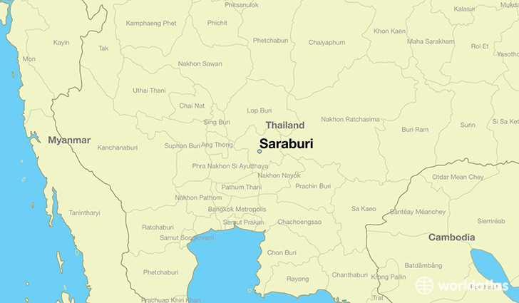 map showing the location of Saraburi