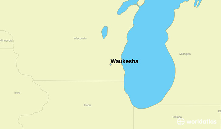 map showing the location of Waukesha